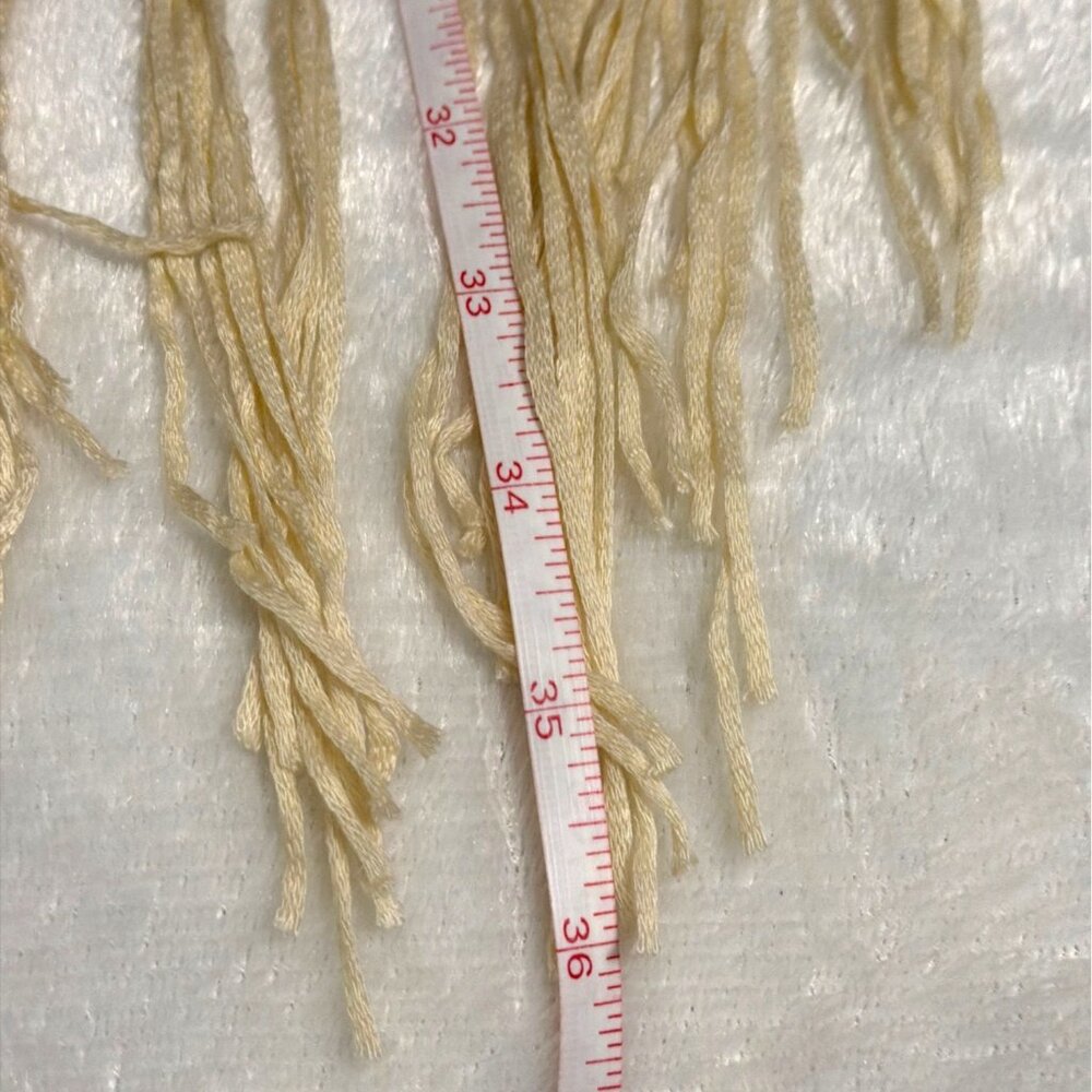 NWT Cupshe Beige Crochet Fringe Cover-Up Kimono OS Boho Swimsuit Bathingsuit - Picture 6 of 6